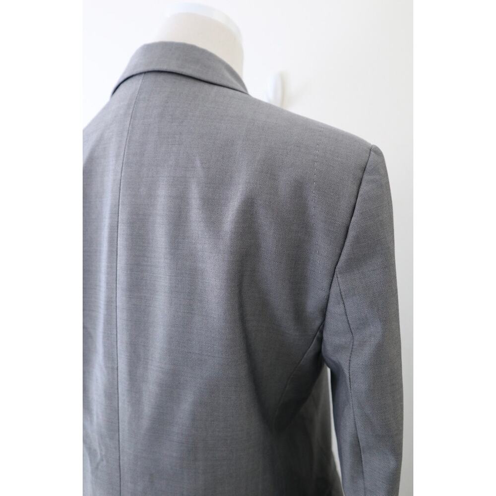 Joseph Size 42 US 10 Laurent Super 100 Wool Twill Blazer Gray Single Button - Picture 12 of 14